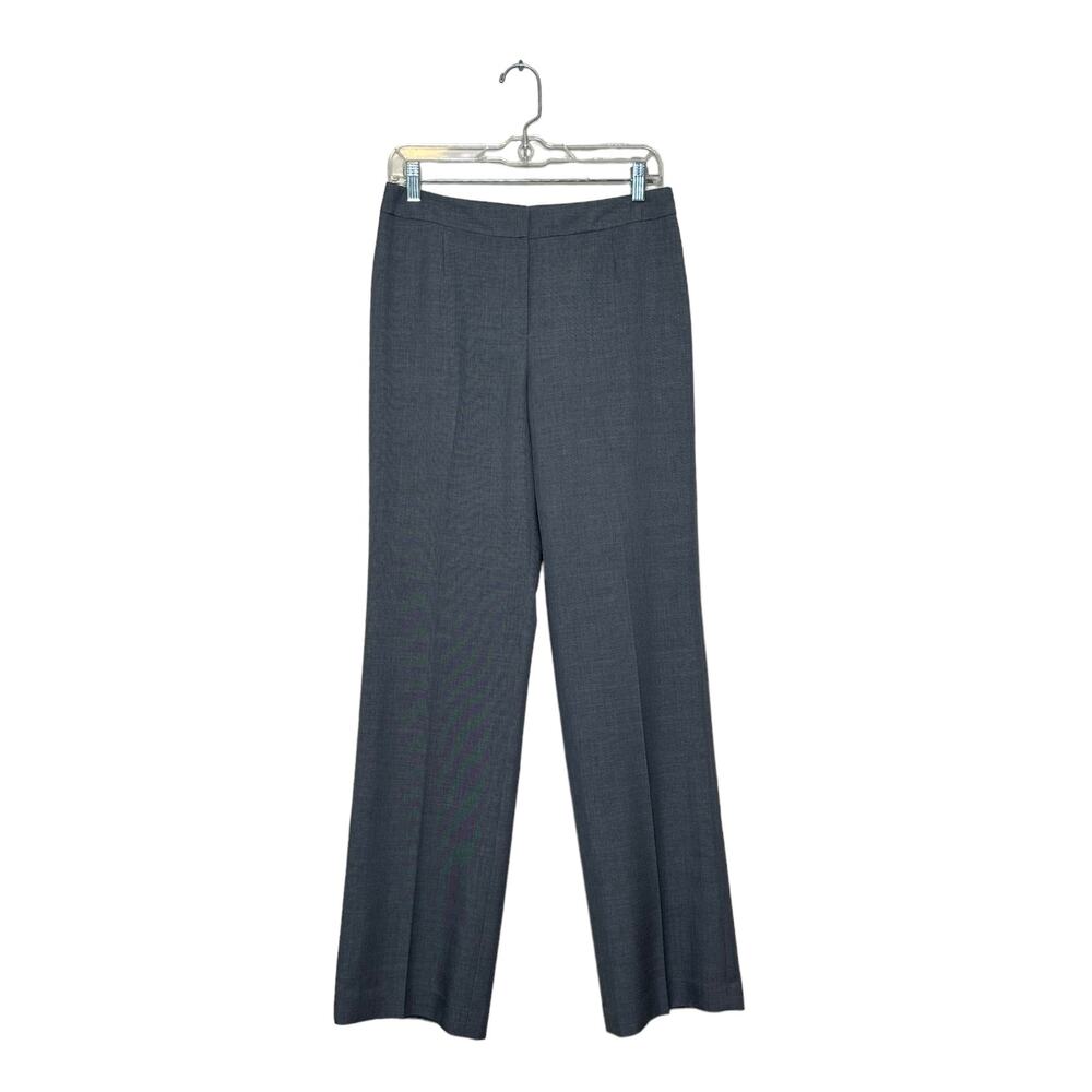 Kasper gray straight leg flat front dress pants size 4